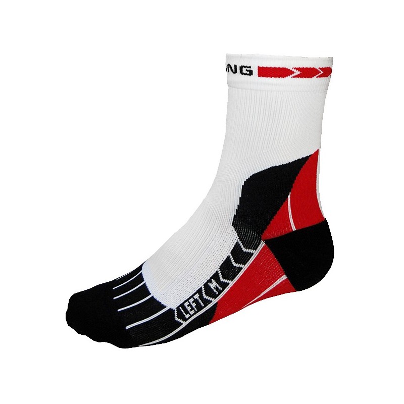 Spring 901 Progressive Compression kort sokk hvit-rød Spring 901 Progressive Compression kort sokk hvit-rød
